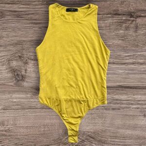 21 Saints Dark Mustard Yellow Tank Top Bodysuit Size Medium